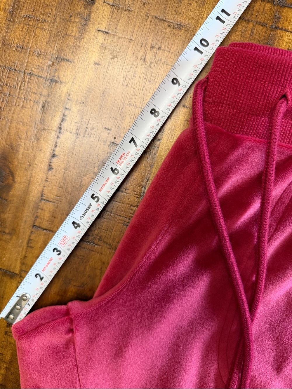Women’s Burgundy Velour Jogger Pants size XS - Picture 6 of 9